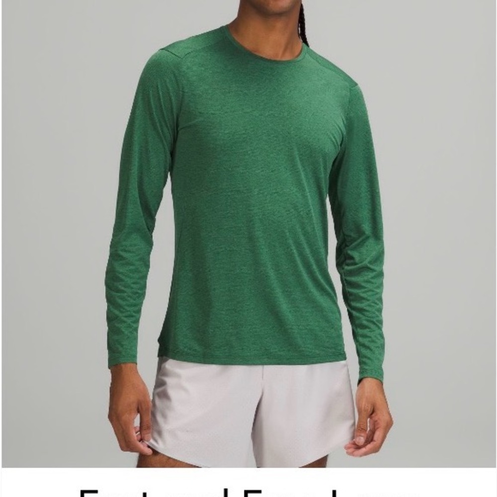 Lululemon Fast and Free Men's Green Long Sleeve Shirt
